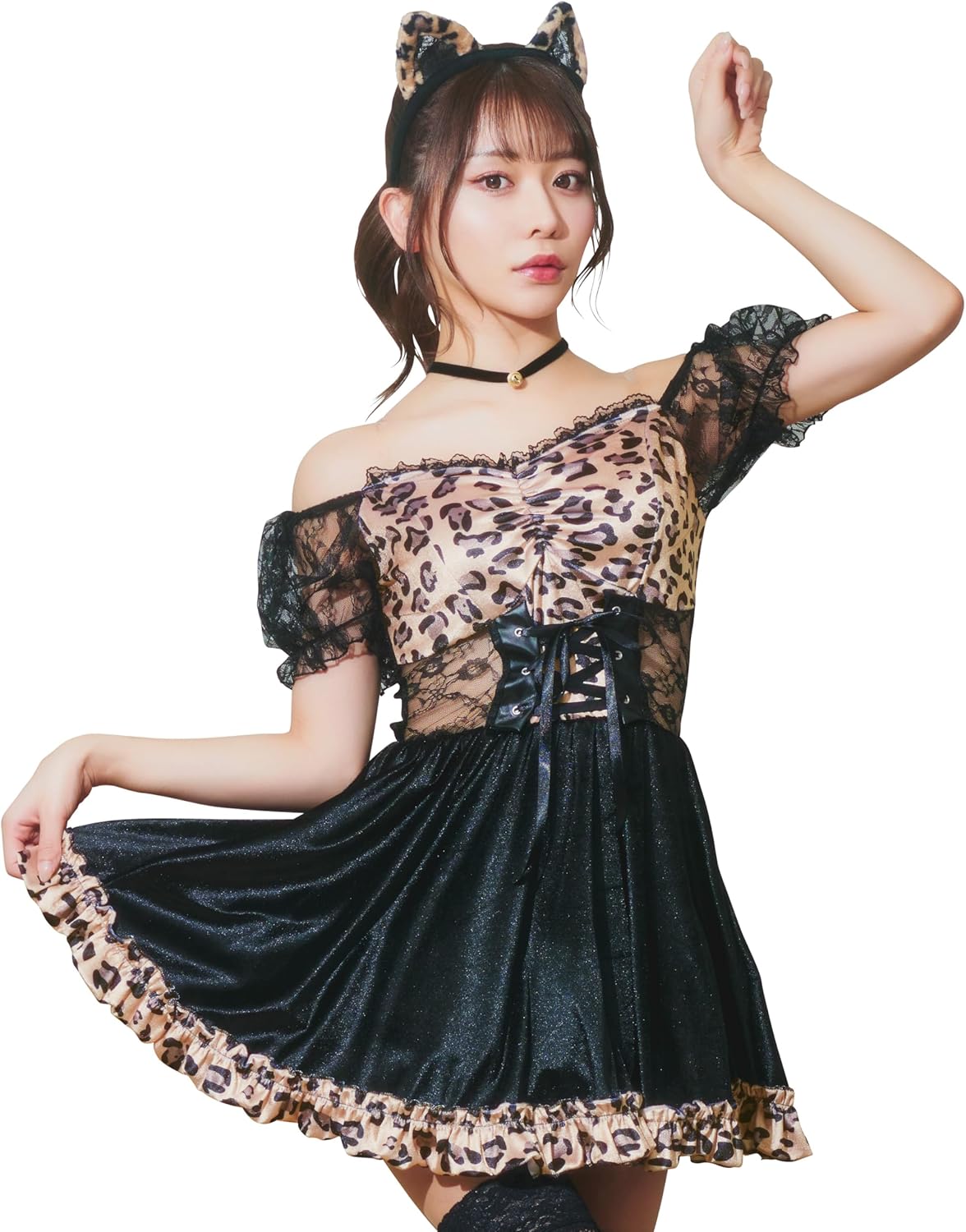 クリアストーン(Clearstone) GLOWHOLIC コスプレ ハロウィン コルセットレオパード レディース…