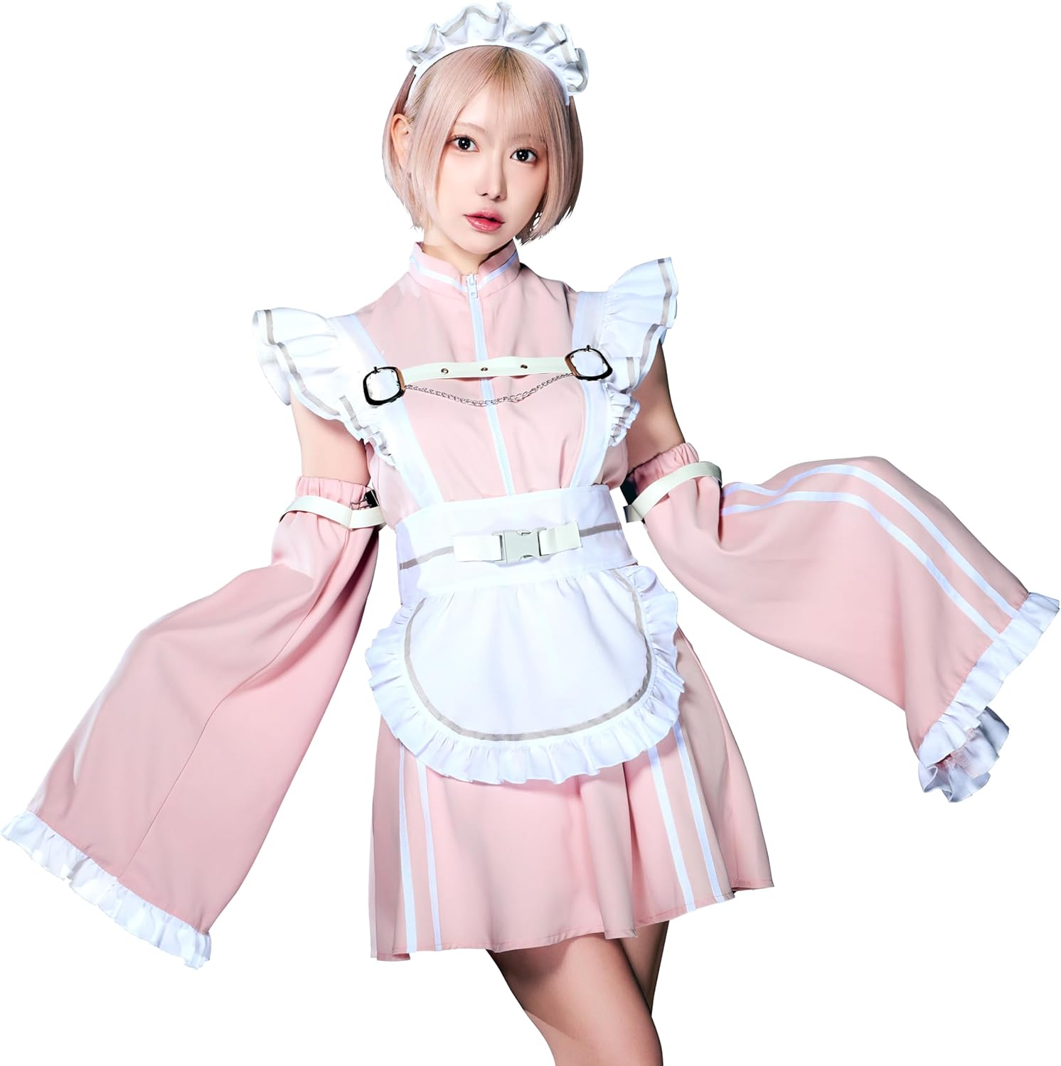 クリアストーン(Clearstone) サイバーイリス コスプレ ハロウィン チェーンジャージメイド レディース ピンク