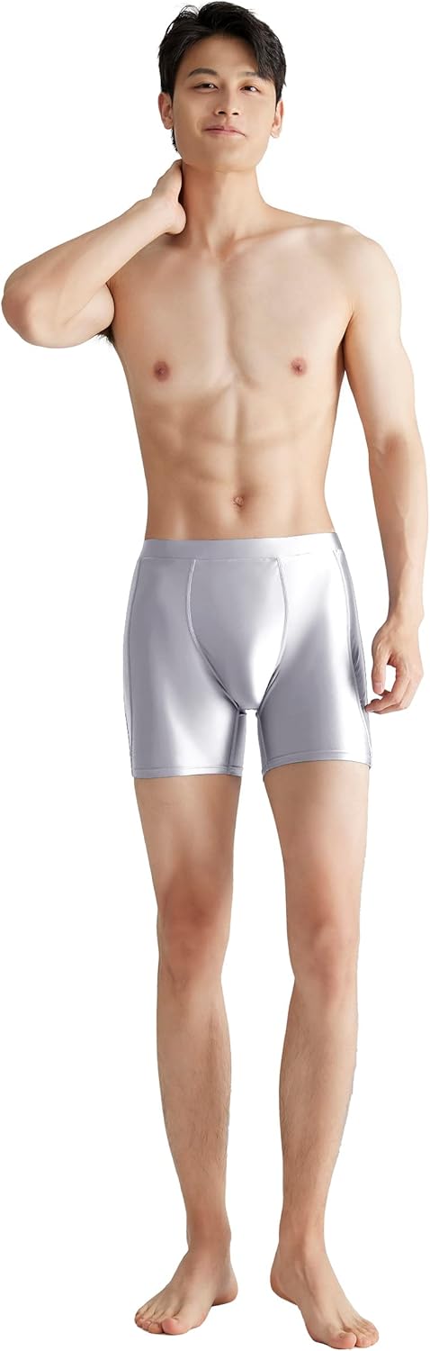 [AMORESY] Poseidonシリーズ男性用スリーパンツタイツショーツ光沢通気ランニング