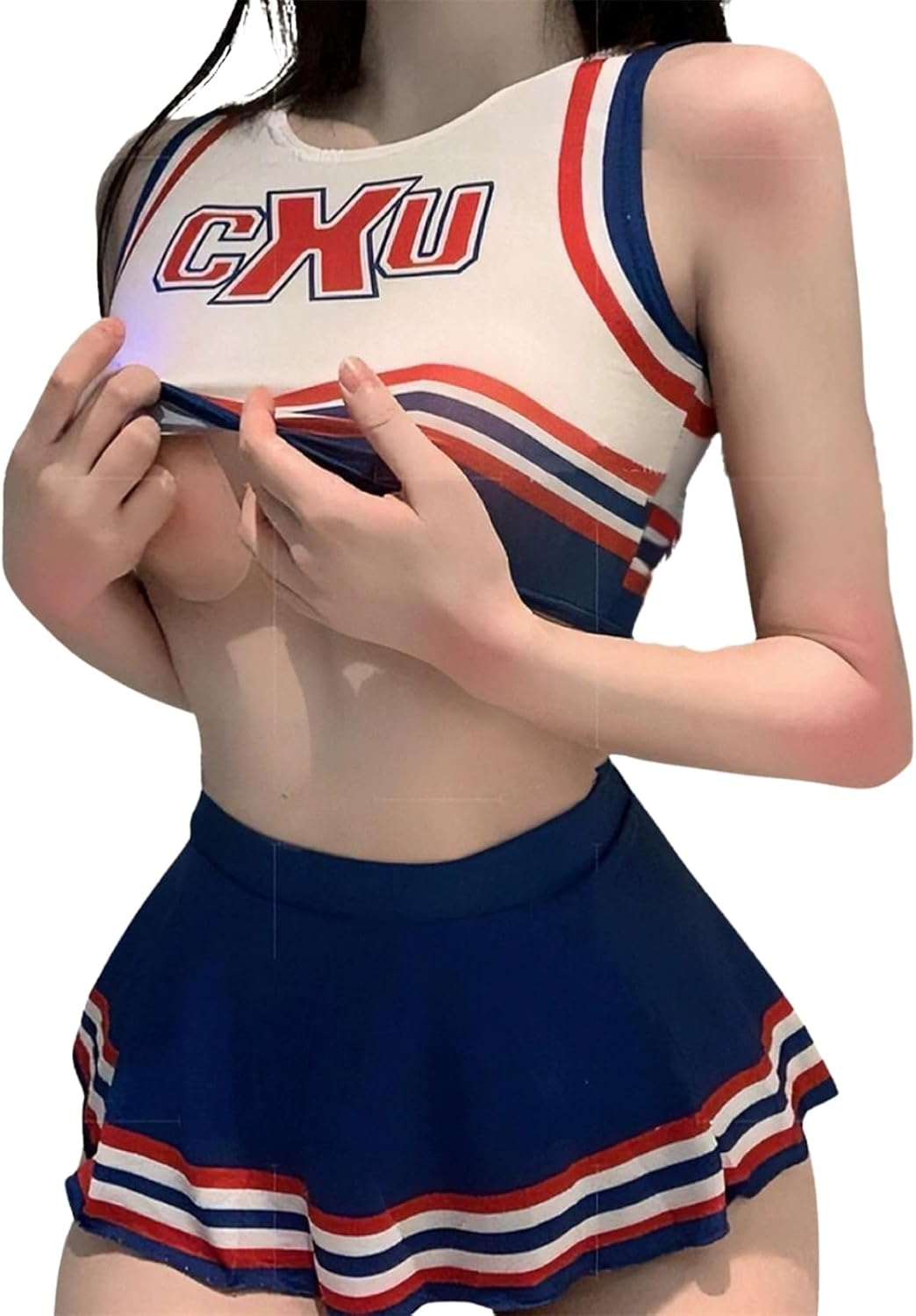 [LIKENNY] チアガール スク水 スク水 コスプレ セクシーランジェリー スクール水着 体操着 応援団 コス…