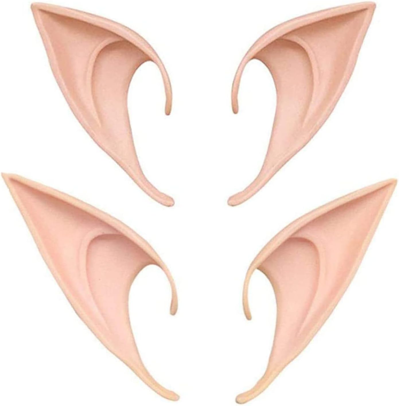 LIKENNY エルフ耳 尖った耳 コスプレ 耳 アクセサリ 長め+短め ​仮装 天使 精霊 魔女 妖精 吸血鬼 …